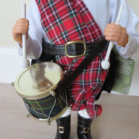 Santa Little Drummer Boy Standing Decor Santas Workshop Handcrafted Collectibles - Picture 4 of 5